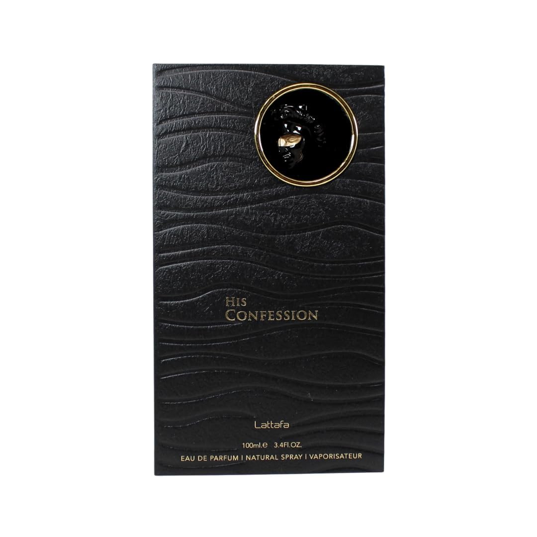 Lattafa His Confession Eau de Parfum Spray for Men Long-Lasting Aromatic Scent