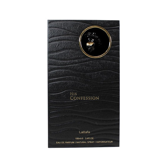 Lattafa His Confession Eau de Parfum Spray for Men Long-Lasting Aromatic Scent