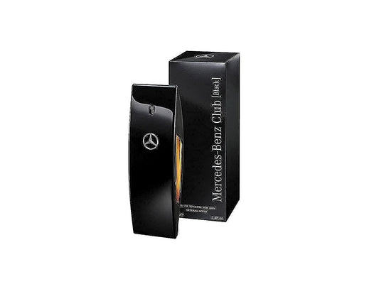Mercedes Benz Club Black Luxury Men's Eau de Toilette Spray with Rich Amber Fragrance