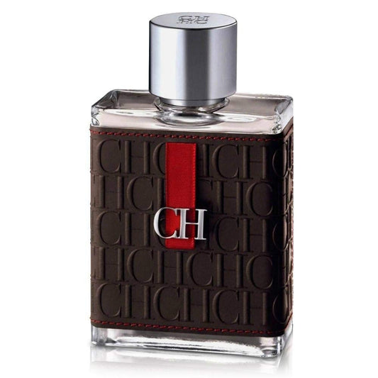 Carolina Herrera CH Men Leather and Nutmeg Eau de Toilette with Sensual Woody Amber Fragrance