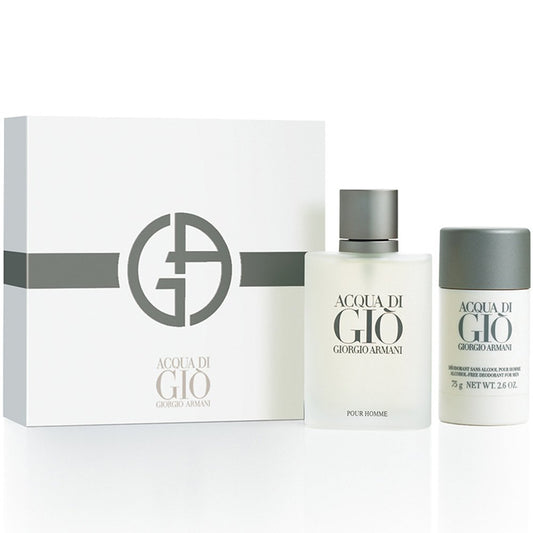 Giorgio Armani Acqua di Gio Men's EDT Set Oceanic Fresh 3.4 oz & 2.6 oz