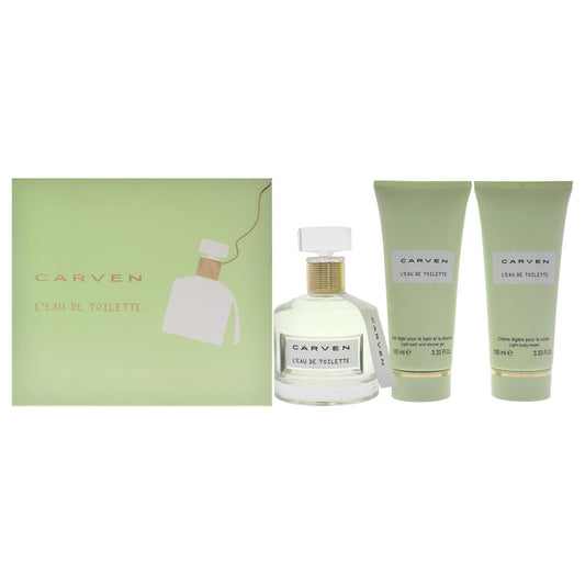 Carven L'eau De Toilette Unisex Gift Set Fresh Floral 3.3 Oz