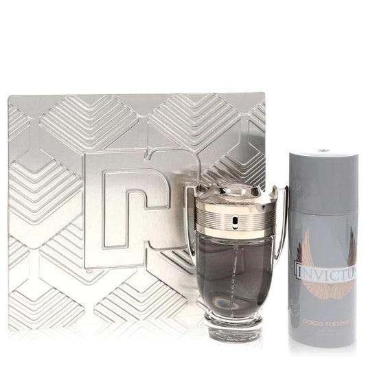 Paco Rabanne Invictus Vibrant Men's Fragrance Set with Energetic EDT and Deodorant Spray
