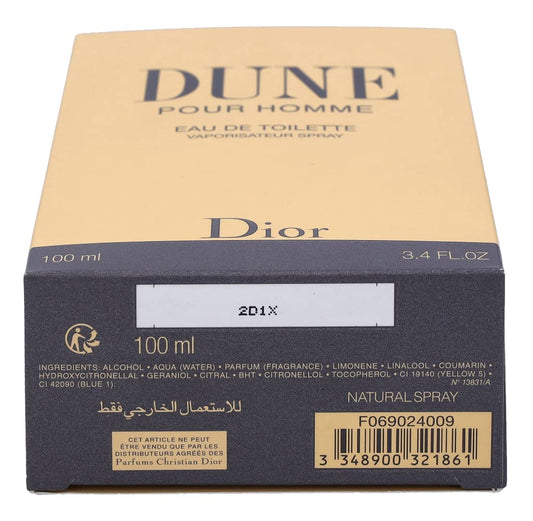 Dior Dune for Men Universal Eau de Toilette Spray Luxurious Sandalwood Fragrance