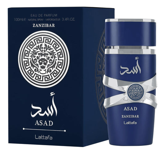 Lattafa Asad Zanzibar Men's Eau de Parfum Fresh Spicy Vanilla Coconut