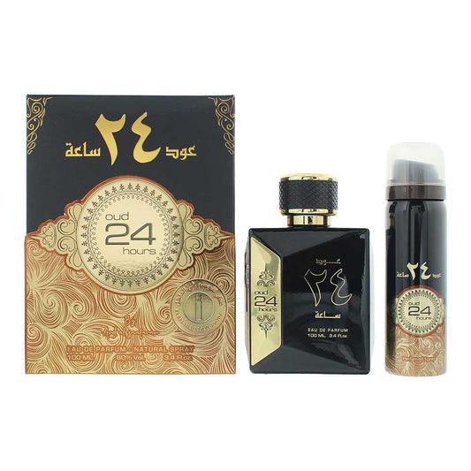 Ard Al Zaafaran Oud 24 Hours Unisex Gift Set Eau De Parfum Enchanting Fragrance
